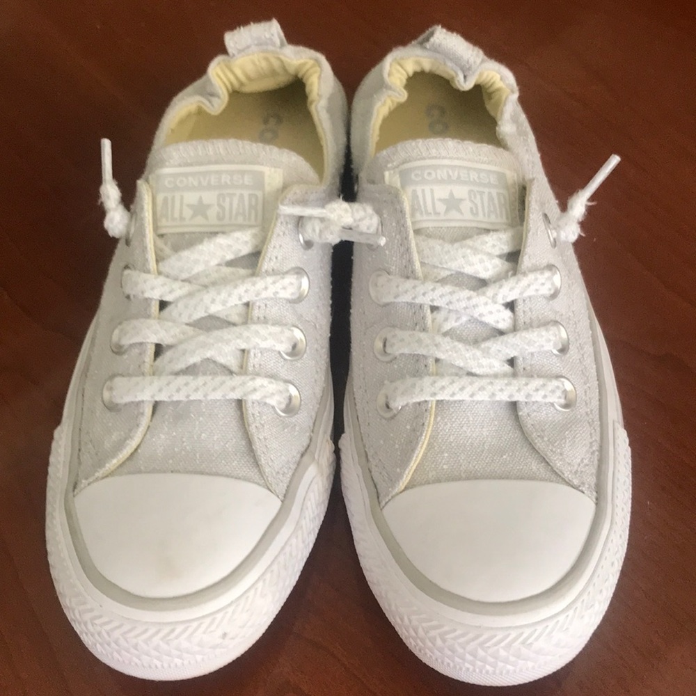 Gray converse slip on sneaker size 6